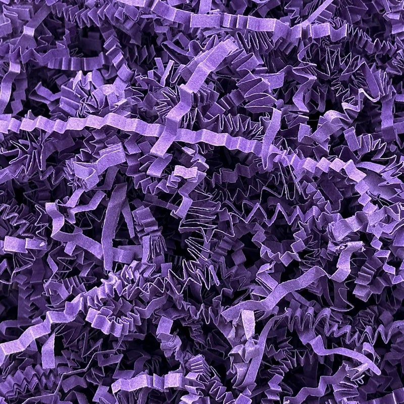 Corlcol 1LB Crinkle Cut Paper Shred Filler for Gift Box Bag and Basket On Holidays(Purple) - Image 1